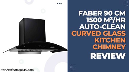 Faber 90 cm 1500 m³/hr Auto-Clean Curved Glass Kitchen Chimney (HOOD PRIMUS PLUS ENERGY HC SC BK 90) Review