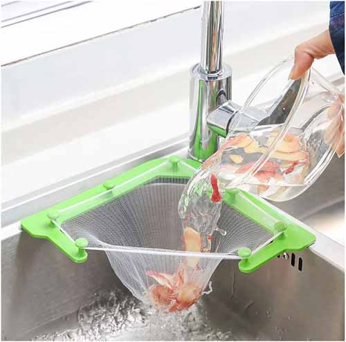 Kitchen sink strainer, Triangle Filter, Sink Strainer Bag sink net, Sink Fine Net Mesh Bag
