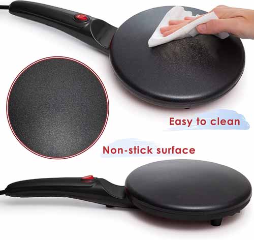 Moos & Stone Electric Crepe Maker With Auto Power Off,