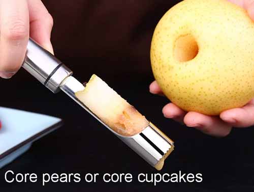 Ramkuwar with device of R Apple Corer Stainless Steel, Core Remover for Apple and Pear
