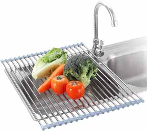 Seropy Roll Up Dish Drying Rack Over The Sink for Kitchen Sink 17.5x15.7 Inch Drying Rack